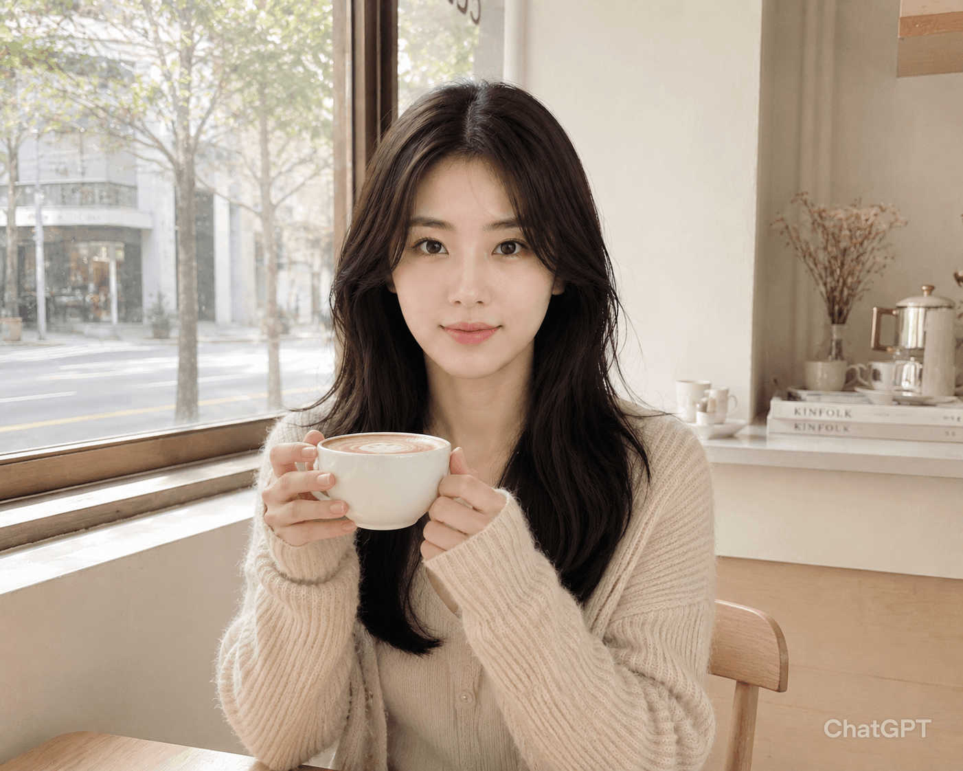 카페 창가 남친/여진 짤