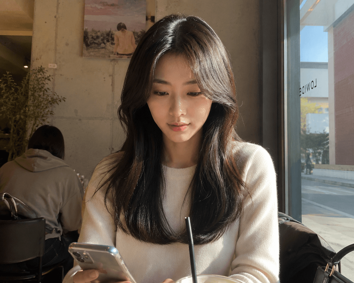 친구가 몰래 찍은 카페 스냅